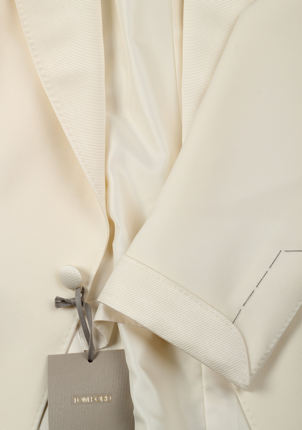 TOM FORD Shelton Ivory Sport Coat Tuxedo Dinner Jacket Size 52 / 52R U.S. | Costume Limité