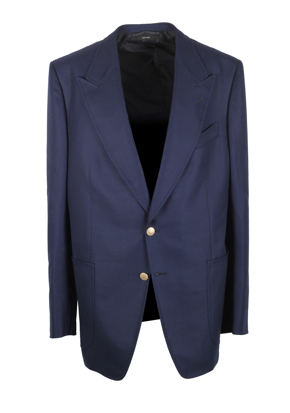 TOM FORD Shelton Blue Gold Button Sport Coat Size 56 / 46R U.S. | Costume Limité