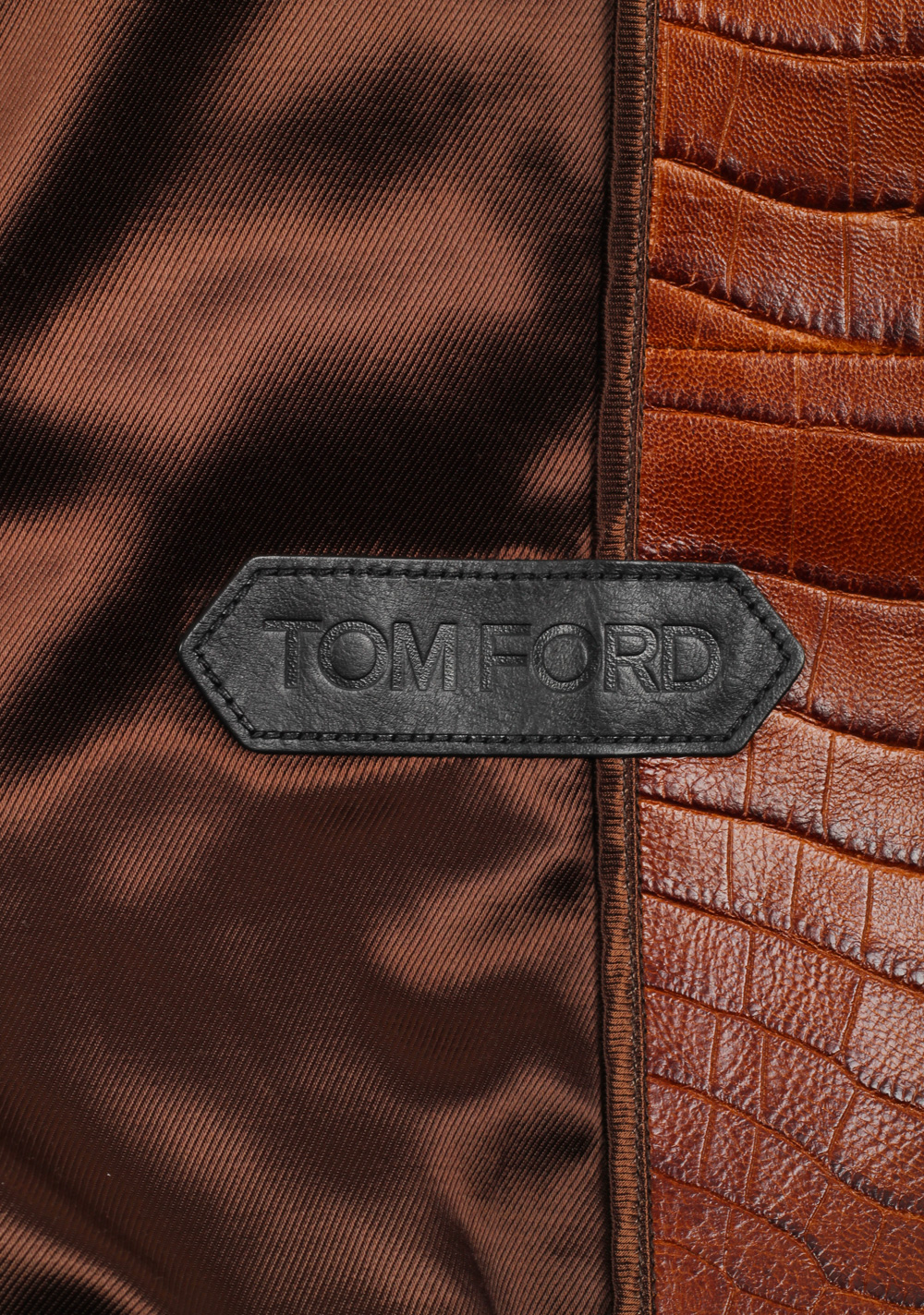 TOM FORD Crocodile Embossed Hooded Jacket Coat