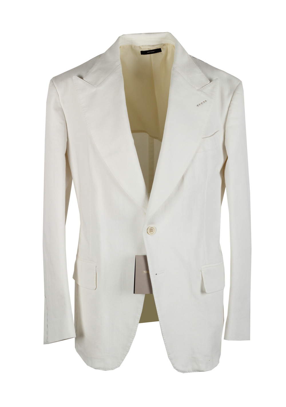 TOM FORD Washed Off White Sport Coat In Cotton In Size 56 / 46R U.S ...