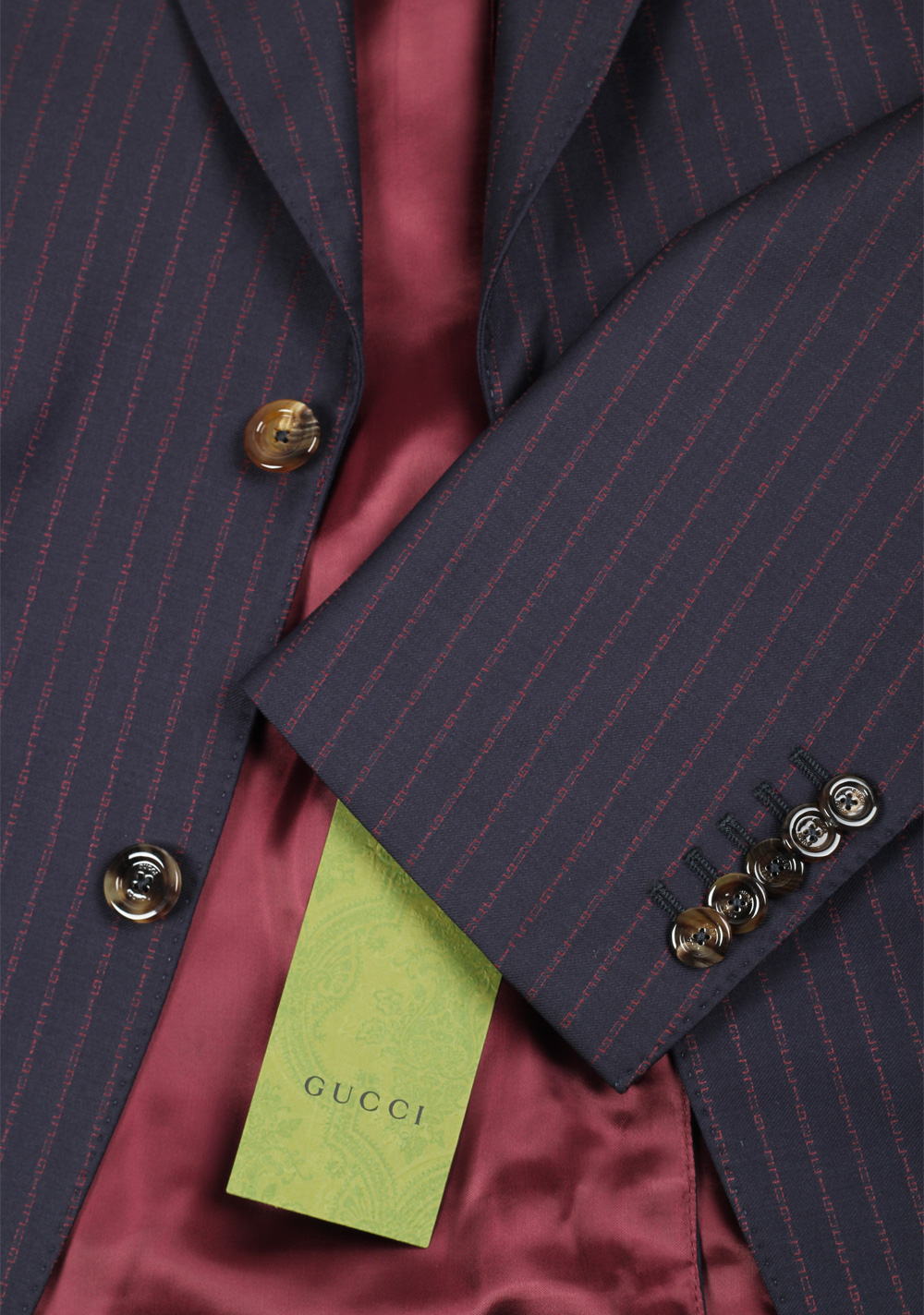 Gucci Blue Red Striped Signature Suit | Costume Limité