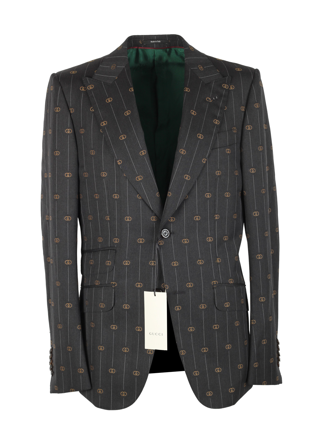 Gucci Gray GG Signature Suit | Costume Limité