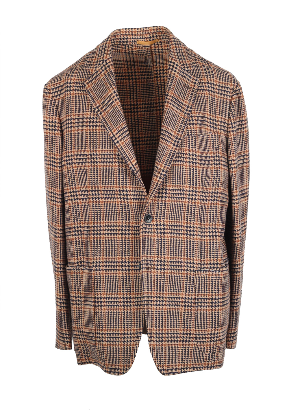 Sartorio By Kiton Brown Checked Sport Coat Size 56 / 46R U.S. In Wool | Costume Limité