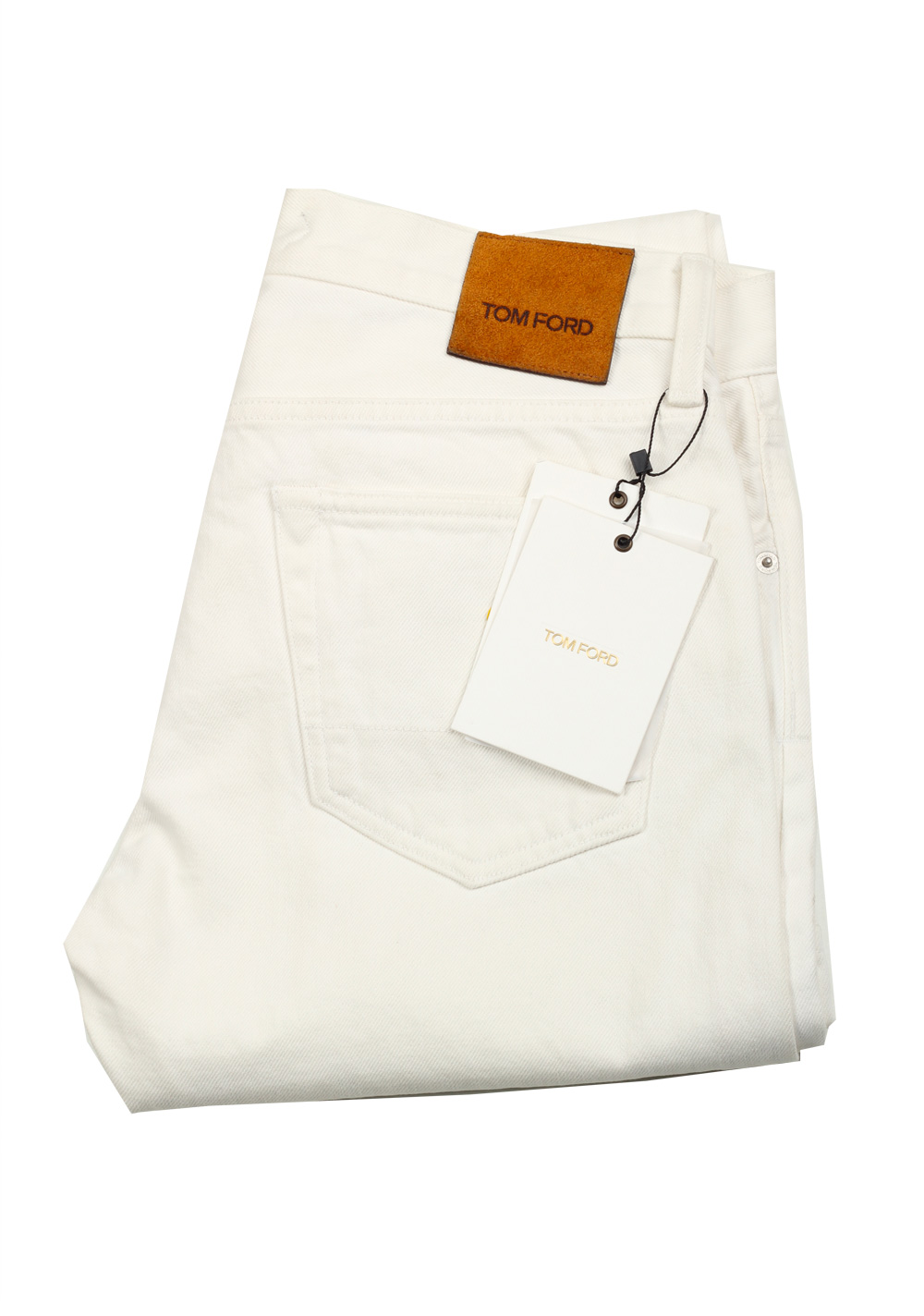 TOM FORD Off White Straight Fit Jeans TFD002 | Costume Limité