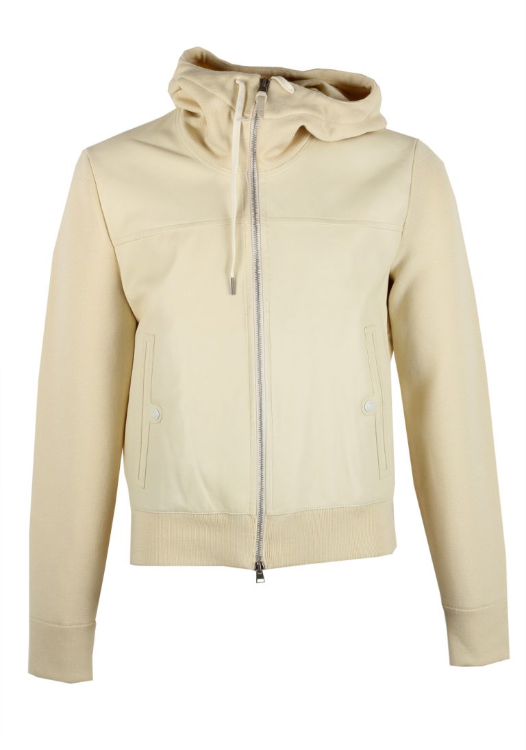 TOM FORD Off White Leather Zipper Hoody Size 50 / 40R U.S. In Wool - thumbnail | Costume Limité