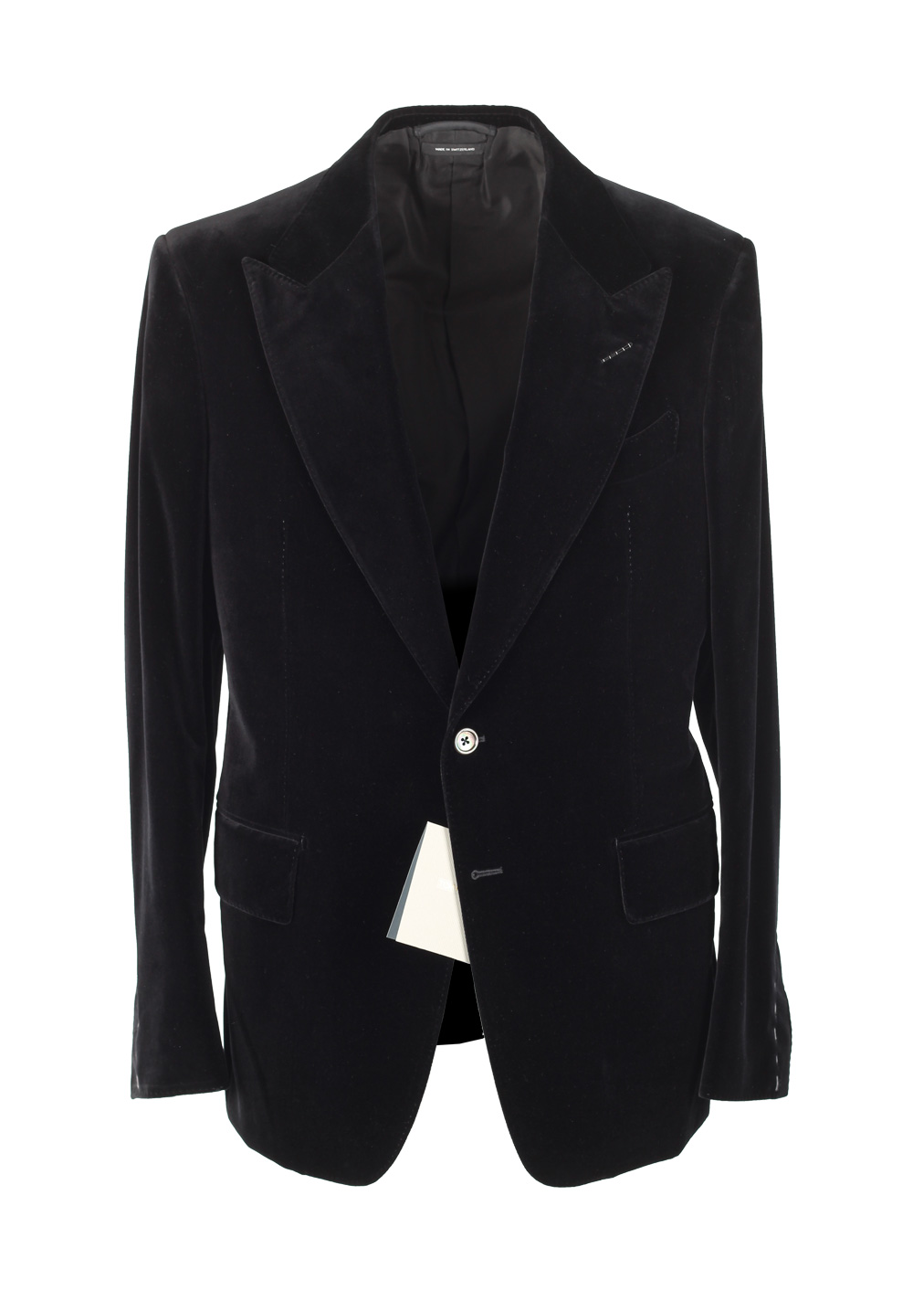 TOM FORD Shelton Black Sport Coat Velvet Tuxedo Dinner Jacket Size 56 / 46R U.S. | Costume Limité