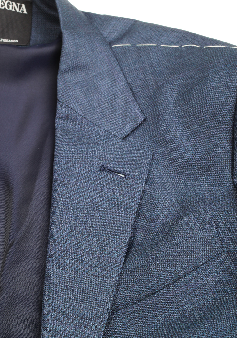 ZEGNA Natural Multiseason Blue Suit Size 56 / 46R U.S. | Costume Limité