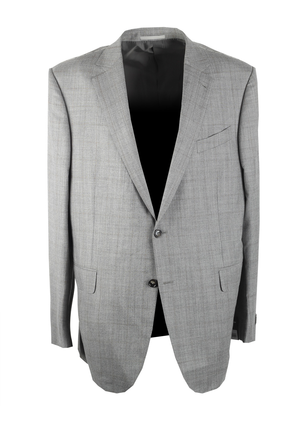 ZEGNA Milano Trofeo 600 Gray Checked Suit Size 58 / 48R U.S. | Costume ...