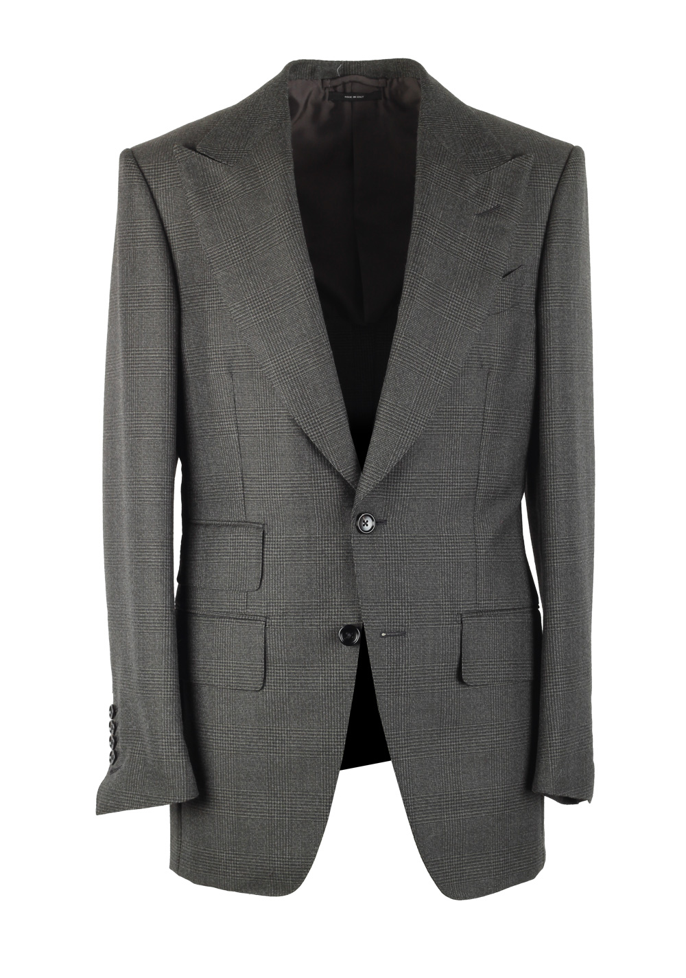 TOM FORD Atticus Gray Checked Suit Size 46 / 36R U.S. | Costume Limité