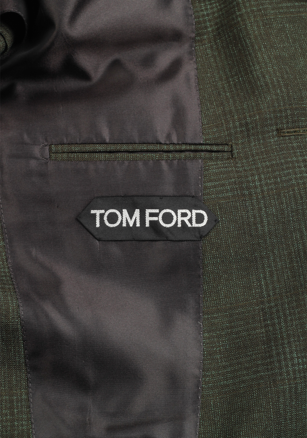 TOM FORD Shelton Green Checked Suit Size 48 / 38R U.S. | Costume Limité