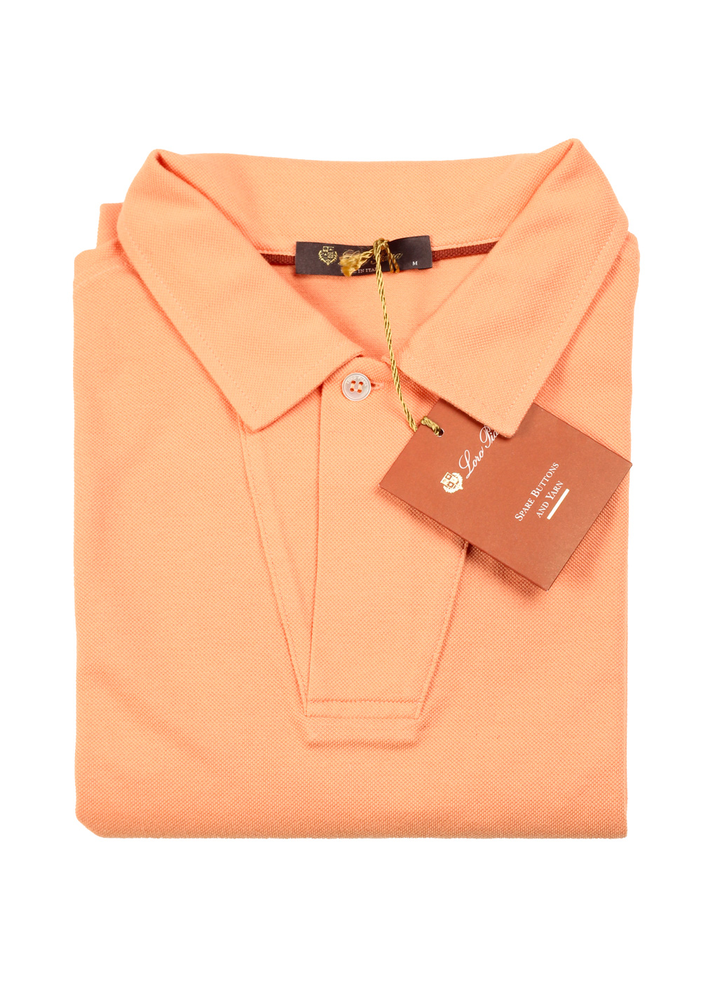 Loro Piana Solid Salmon Cotton Polo Size Medium / 39 IT / 15.5 U.S. | Costume Limité