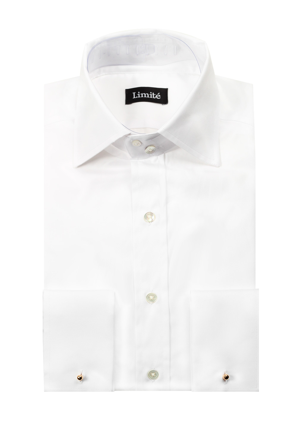 Limité Solid White Signature Shirt With French Cuffs | Costume Limité