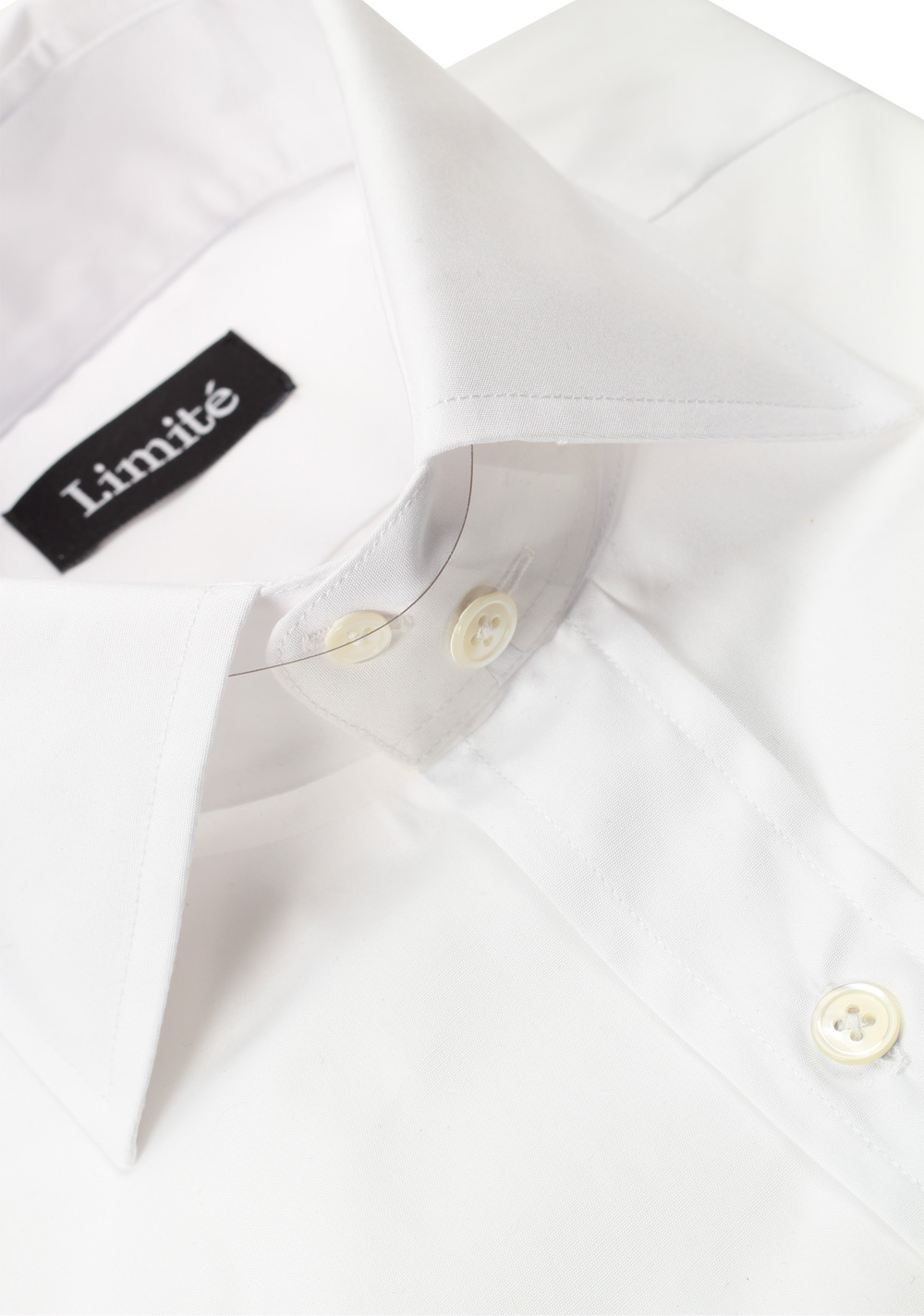 Limité Solid White Signature Shirt With Barrel Cuffs | Costume Limité