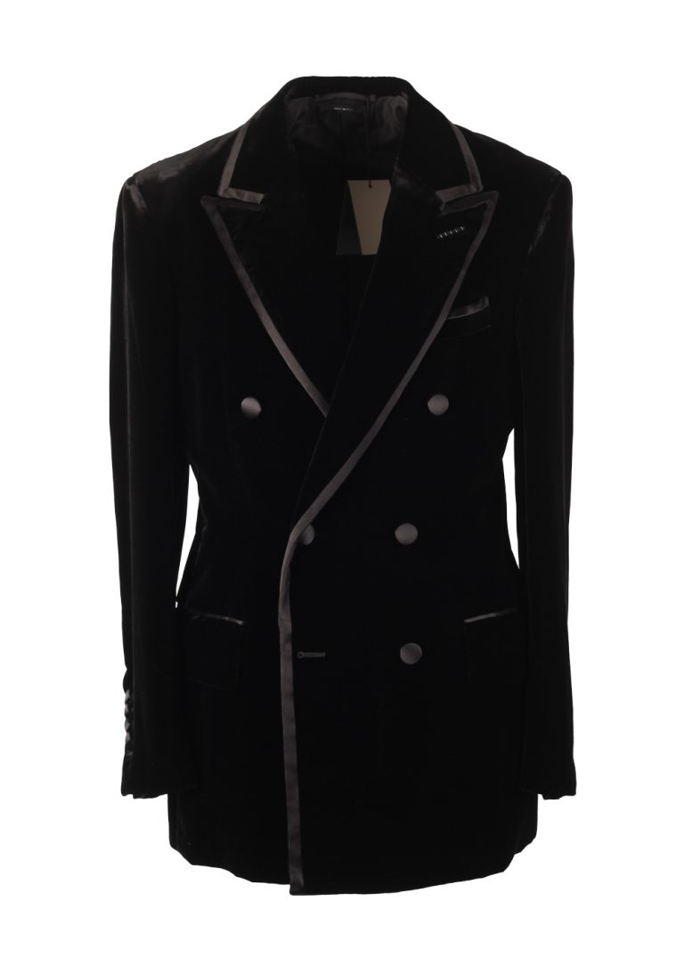 TOM FORD Cooper Black Velvet Tuxedo Smoking Suit Size 46 / 36R U.S. - thumbnail | Costume Limité