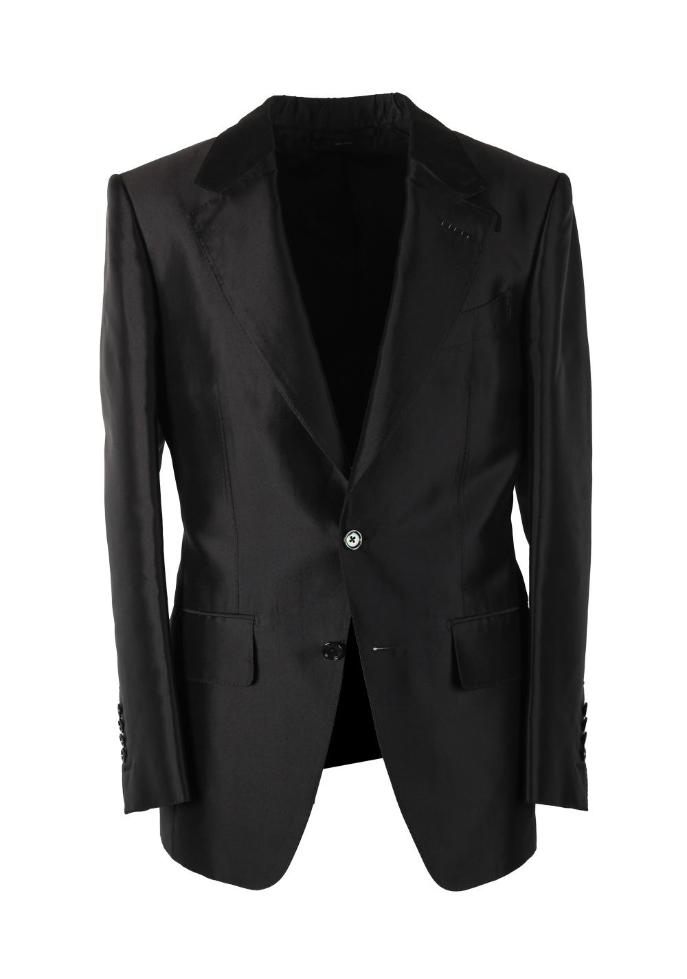 TOM FORD Shelton Black Silk Sport Coat Size 46 / 36R U.S. | Costume Limité