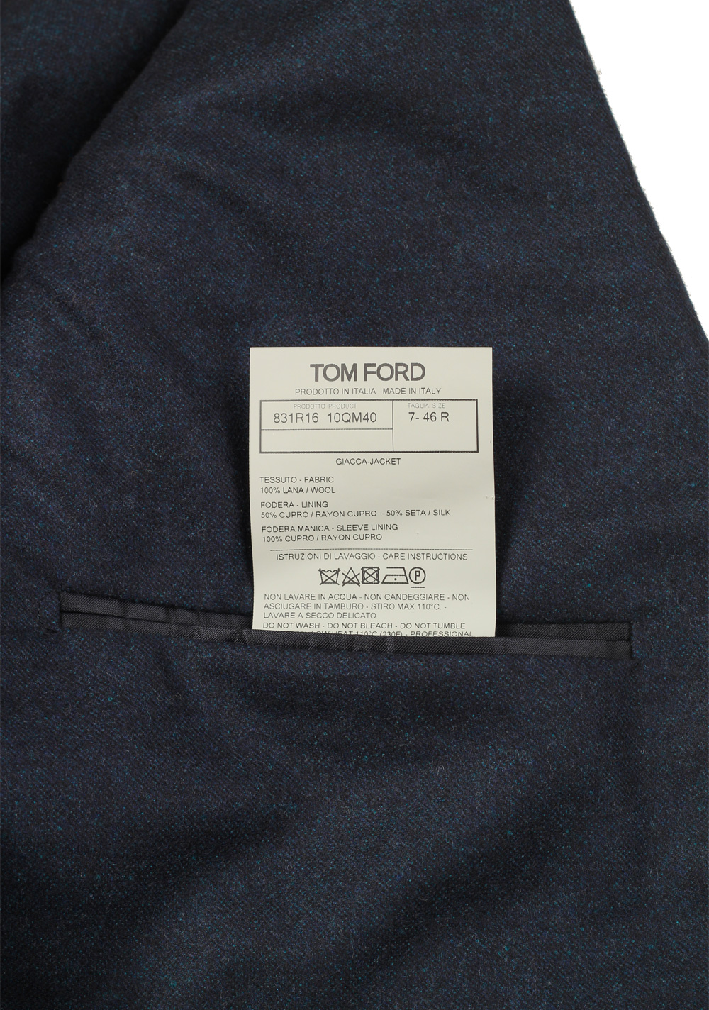 TOM FORD Atticus Blue Sport Coat Size 46 / 36R U.S. | Costume Limité