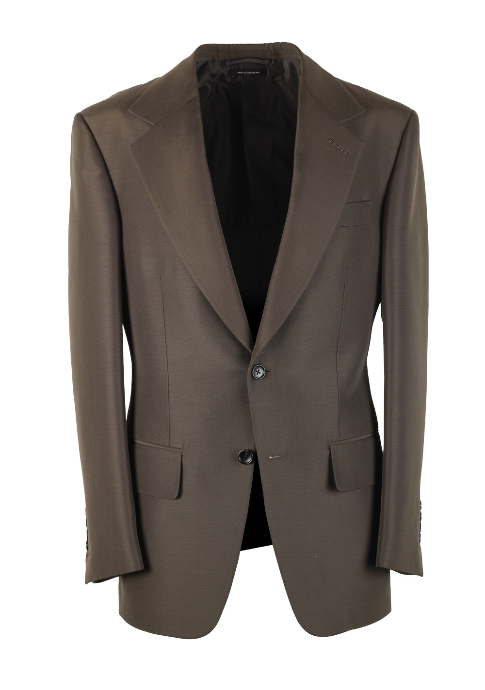 TOM FORD New Spencer Solid Grayish Brown Suit Size 46 / 36R U.S. | Costume Limité