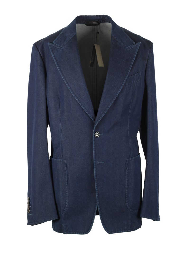 TOM FORD Shelton Blue Denim Suit Size 48 / 38R U.S. - thumbnail | Costume Limité