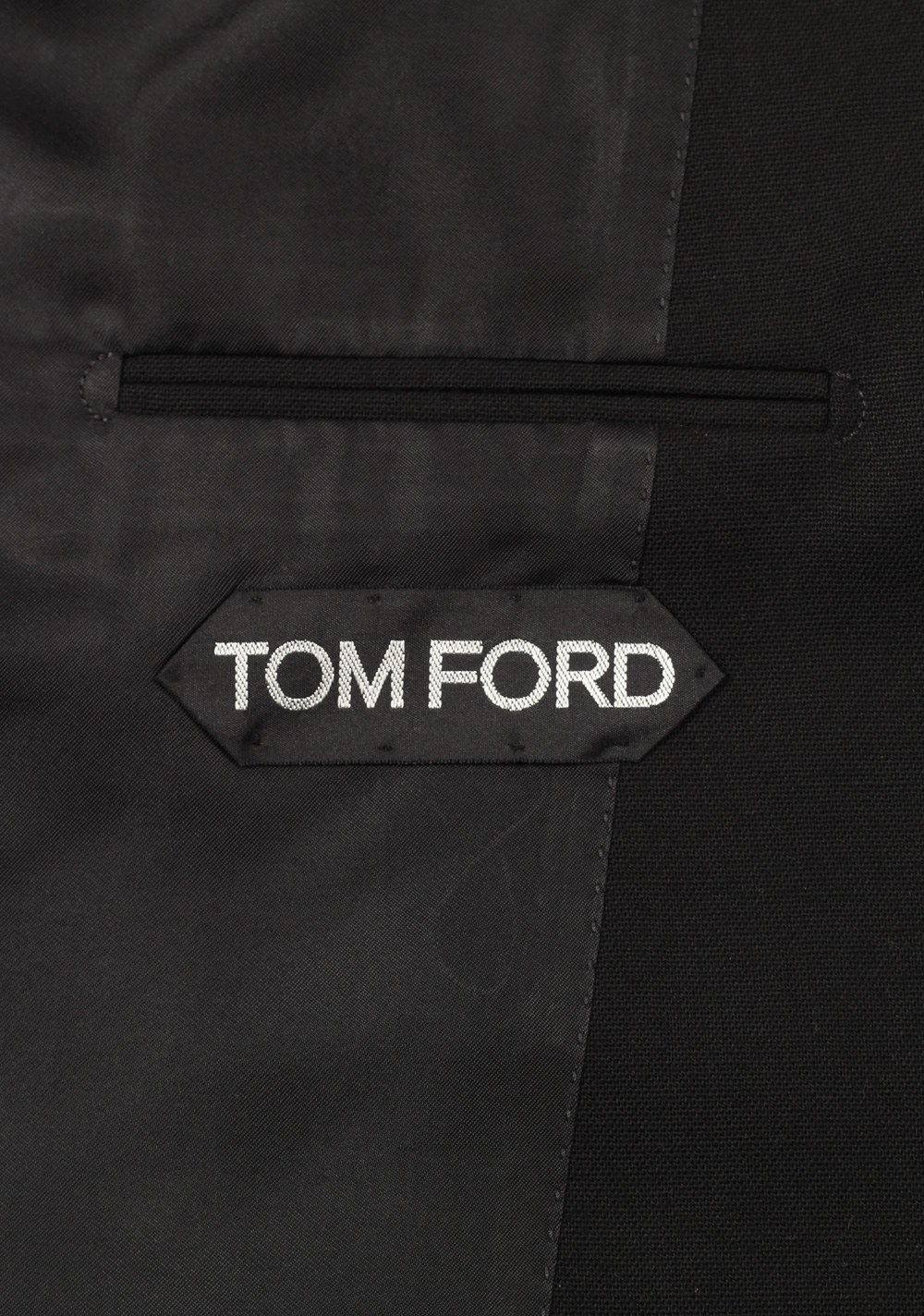 TOM FORD Cooper Double Breasted Solid Black Suit Size 46 / 36R U.S. | Costume Limité