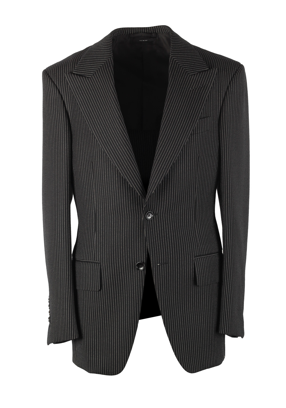 TOM FORD Cooper Striped Black Sport Coat Size 46 / 36R U.S. | Costume Limité