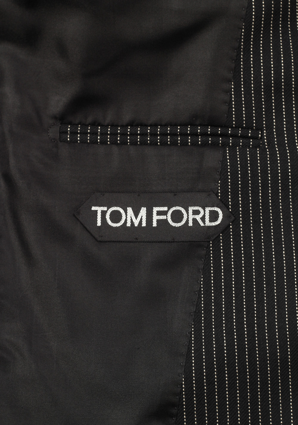 TOM FORD Cooper Striped Black Sport Coat Size 46 / 36R U.S. | Costume Limité