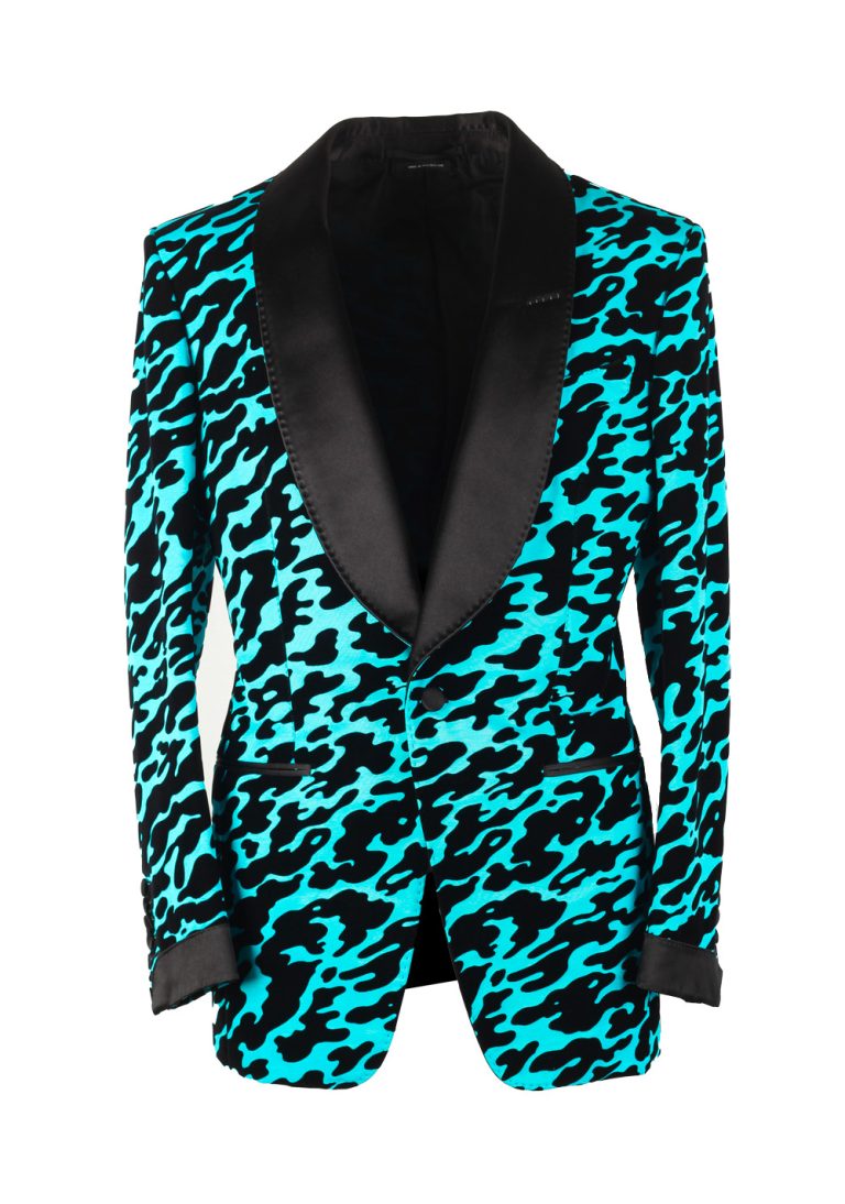 TOM FORD Basic Base M Teal Tuxedo Dinner Jacket Size 46 / 36R U.S. - thumbnail | Costume Limité