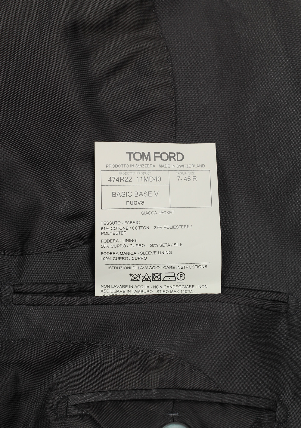 TOM FORD Buckley Black Tuxedo Smoking Suit Size 46 / 36R U.S. | Costume Limité