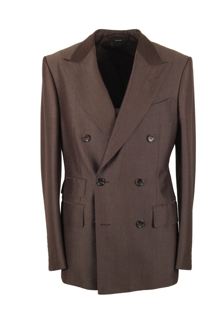 TOM FORD Shelton Brown Double breasted Sport Coat Size 46 / 36R U.S. - thumbnail | Costume Limité