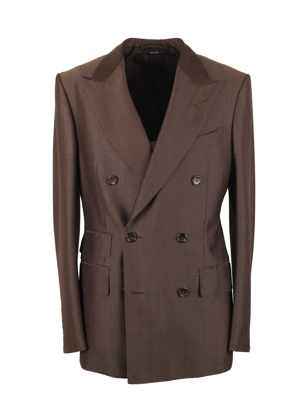 TOM FORD Shelton Brown Double breasted Sport Coat Size 46 / 36R U.S. | Costume Limité