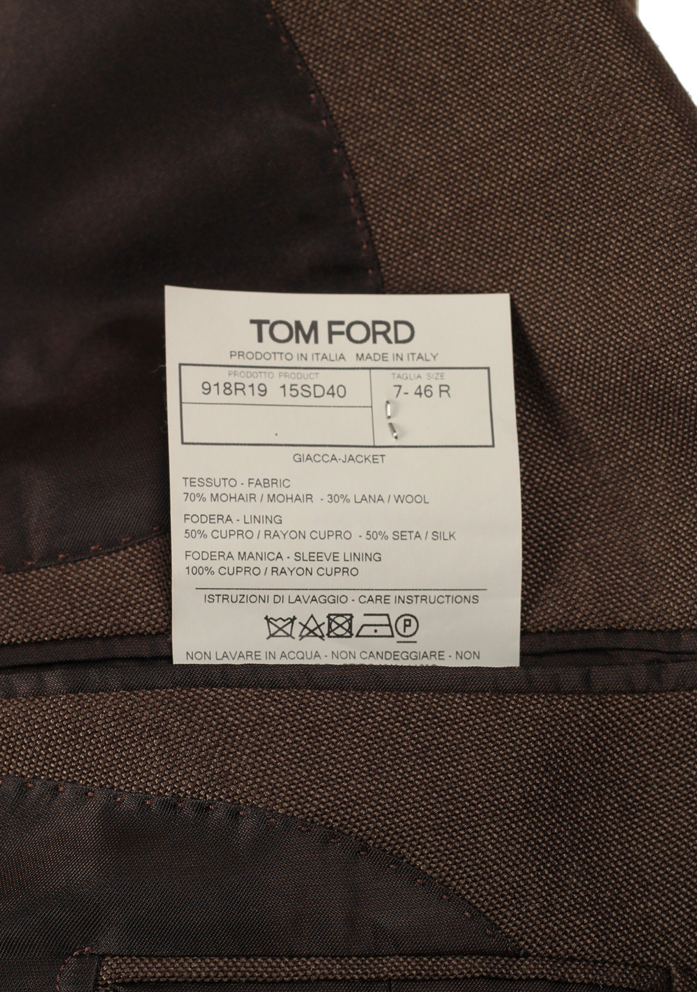 TOM FORD Shelton Brown Double breasted Sport Coat Size 46 / 36R U.S. | Costume Limité