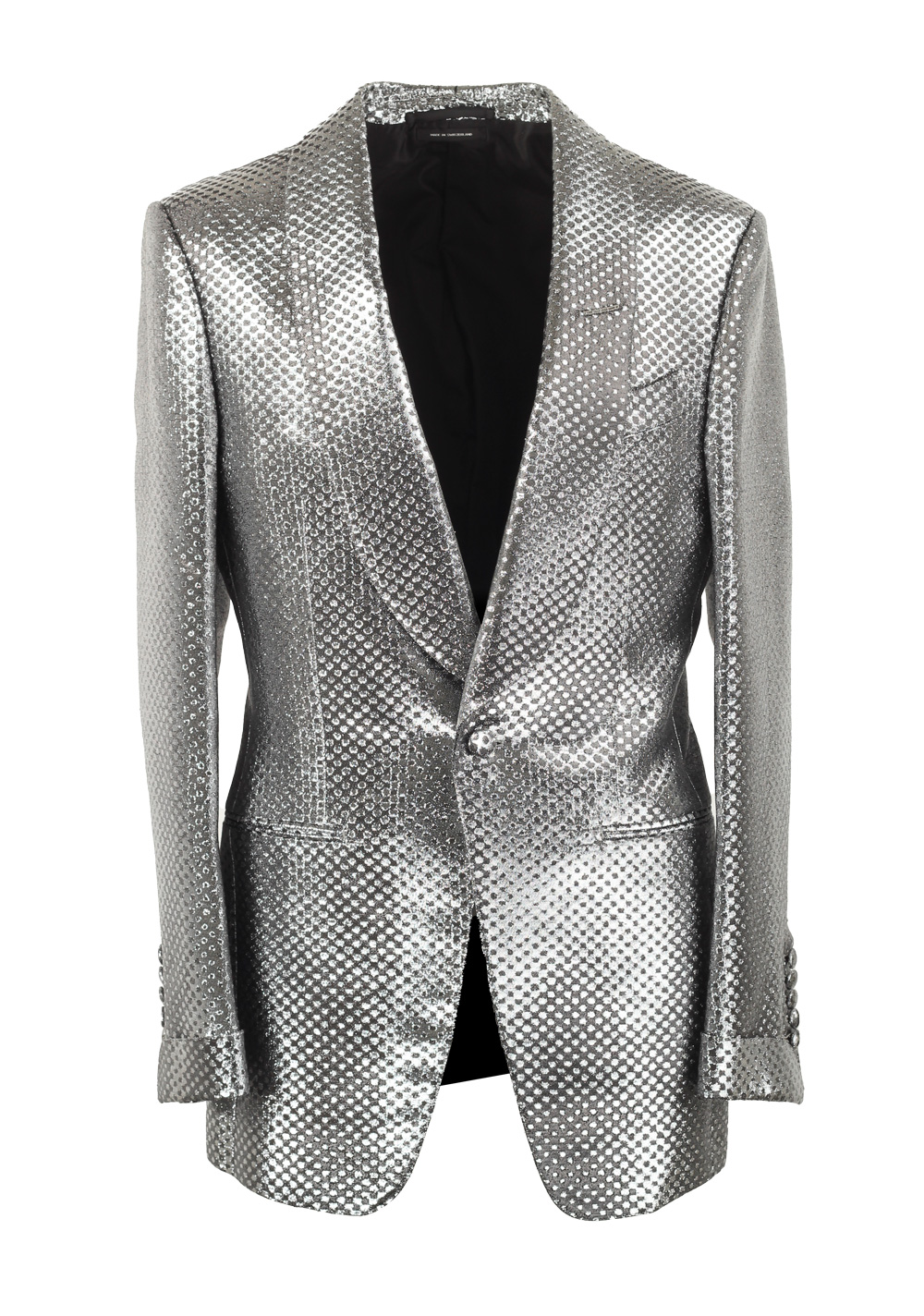 TOM FORD Atticus Silver Tuxedo Dinner Jacket Size 46 / 36R U.S. | Costume Limité