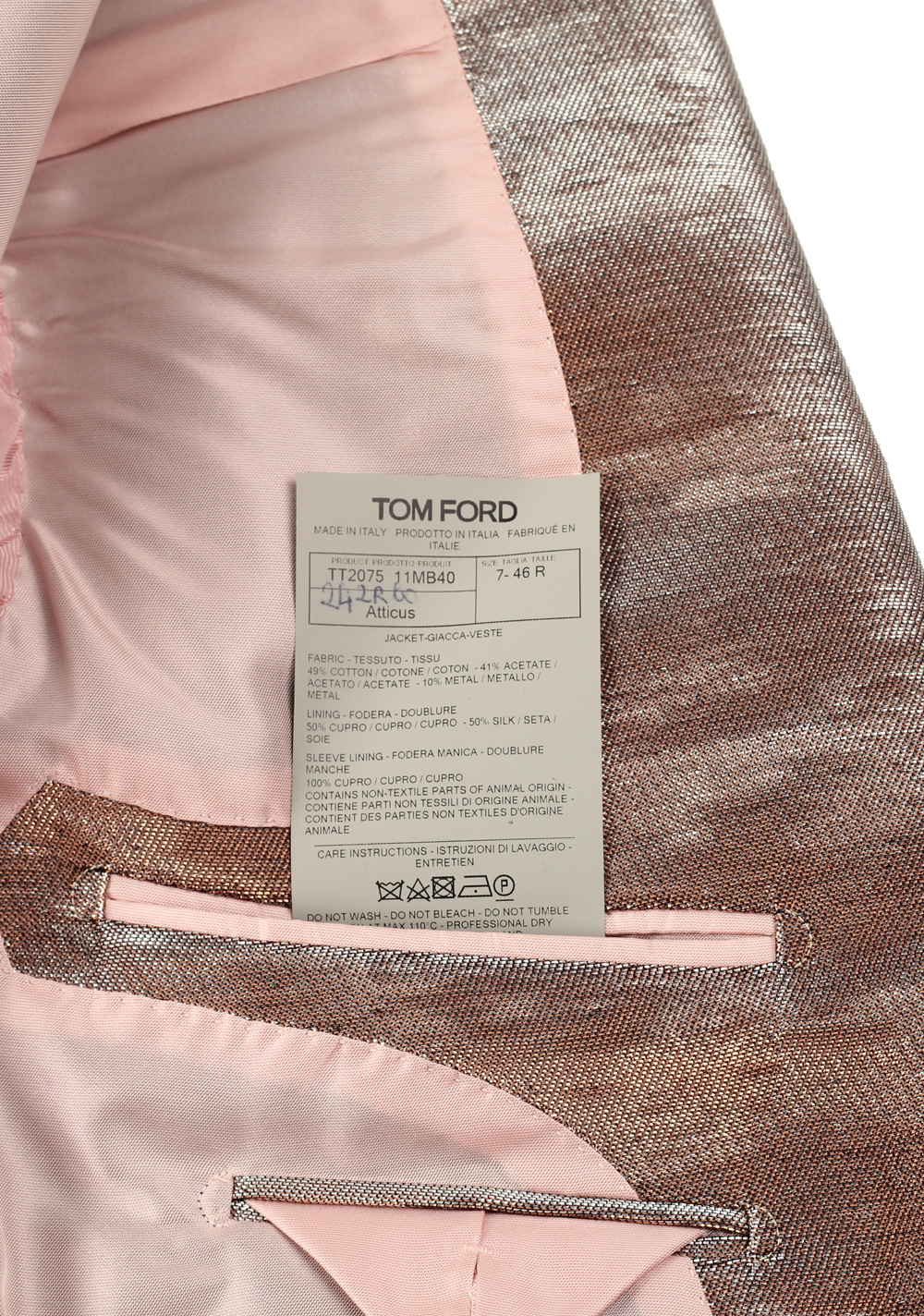 TOM FORD Atticus Copper Sport Coat Size 46 / 36R U.S. | Costume Limité