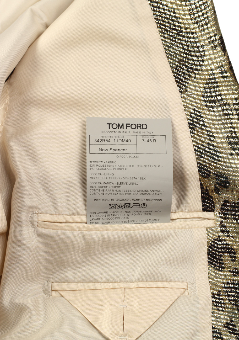 TOM FORD New Spencer Gold Brown Sport Coat Size 46 / 36R U.S. | Costume Limité