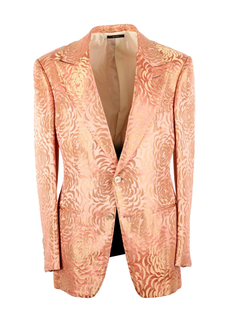 TOM FORD New Spencer Salmon Floral Sport Coat Size 46 / 36R U.S. - thumbnail | Costume Limité