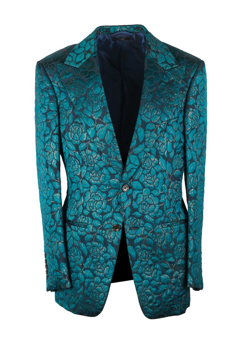 TOM FORD Cooper Turquoise Dinner Tuxedo Jacket Size 46 / 36R U.S. - thumbnail | Costume Limité