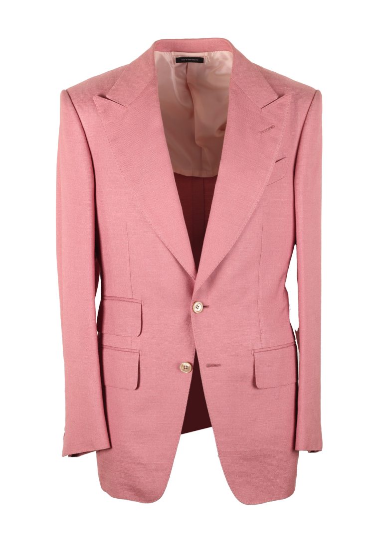 TOM FORD Atticus Pink Silk Suit Size 46 / 36R U.S. - thumbnail | Costume Limité