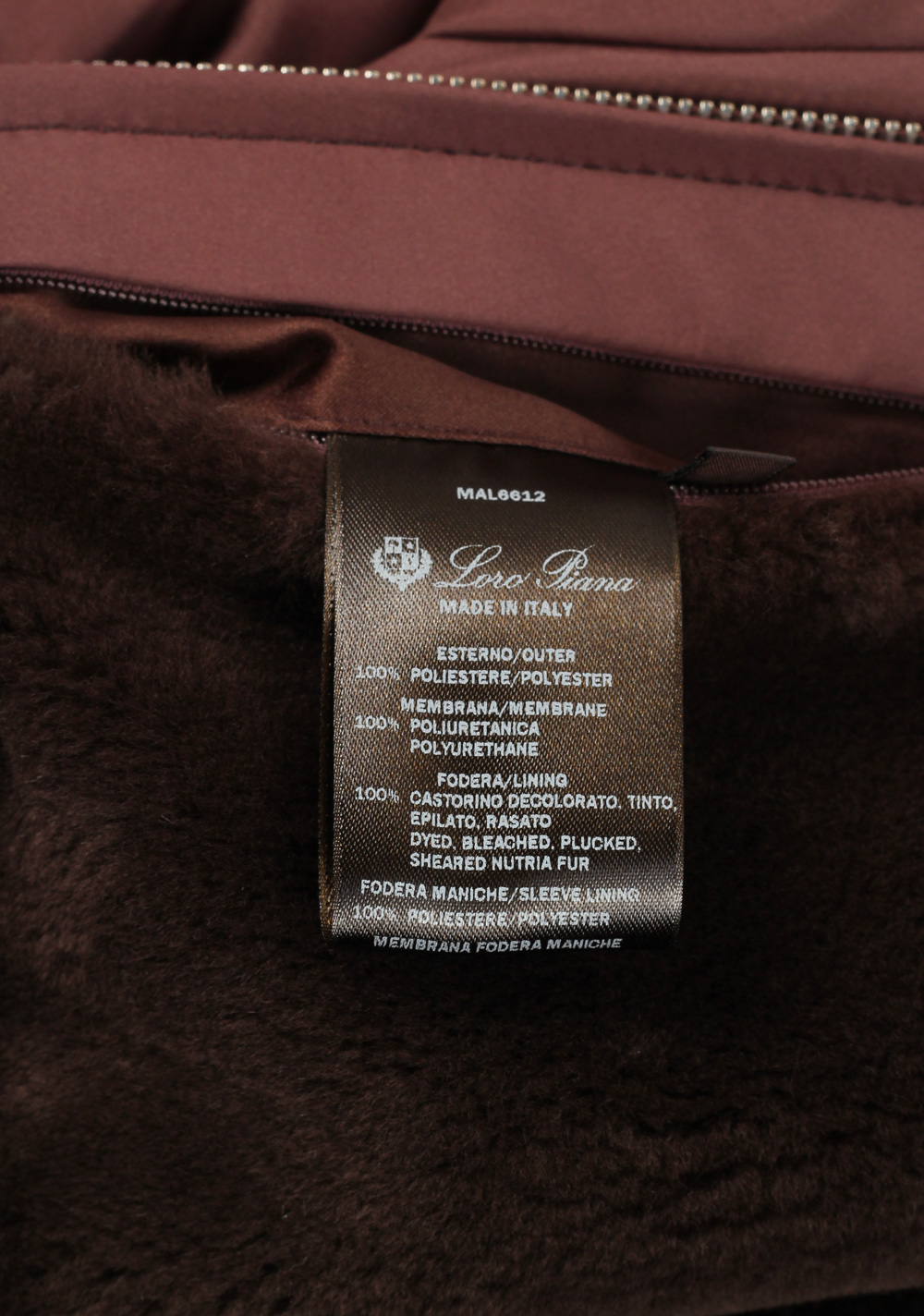 Loro Piana Brown Fur Lined Bomber Jacket Coat Size XL / 54 / 44R U.S. | Costume Limité