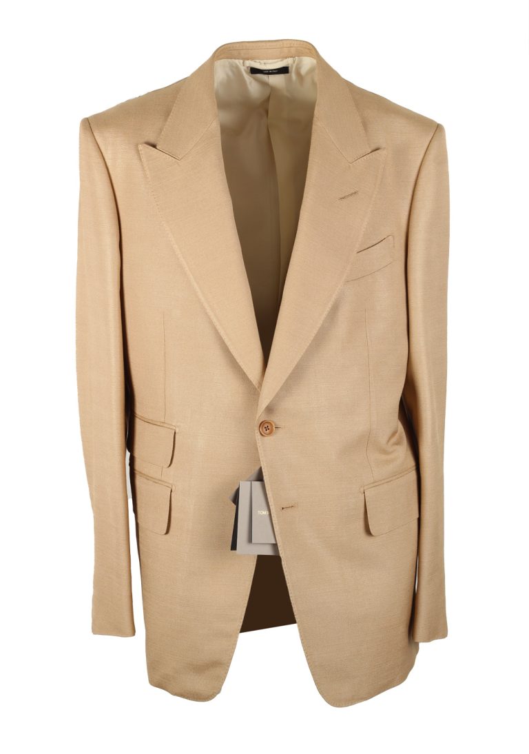 TOM FORD Shelton Silk Beige Suit Size 54 / 44R U.S. - thumbnail | Costume Limité