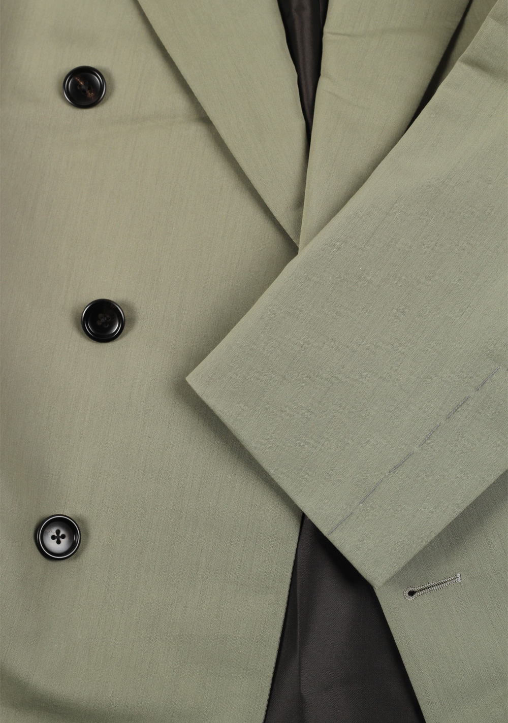 TOM FORD Cooper Double Breasted Solid Green Suit Size 50C / 40S U.S. | Costume Limité