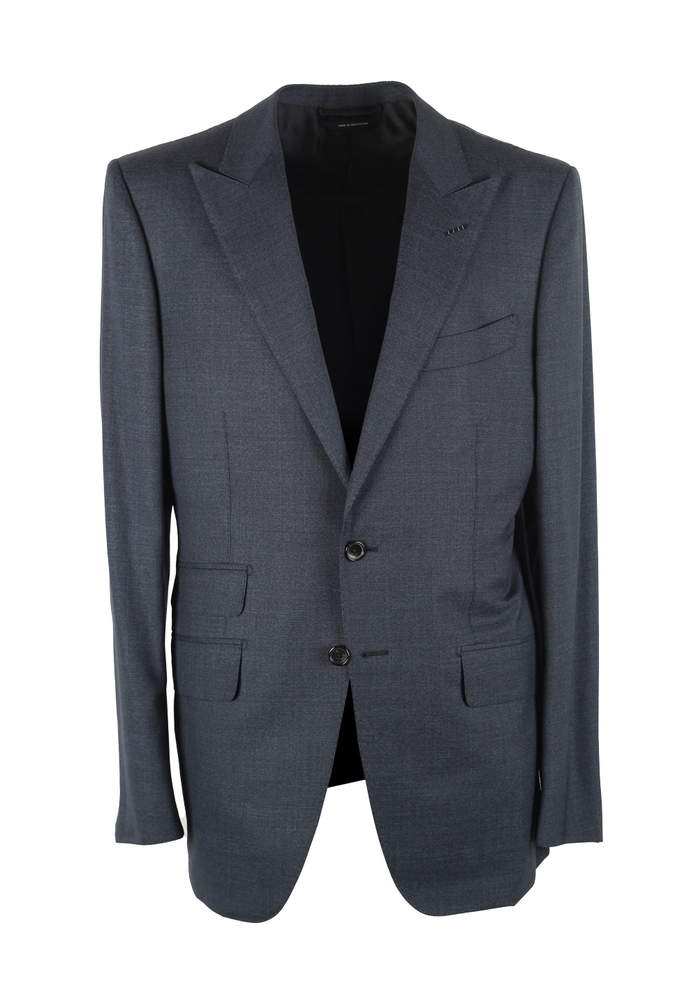 TOM FORD O’Connor Checked Blue Suit Size 52 / 42R U.S. In Wool Fit Y | Costume Limité