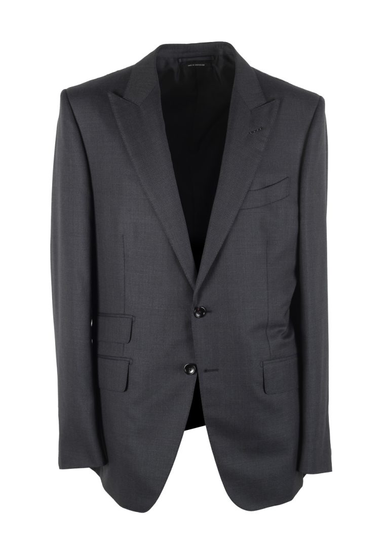 TOM FORD O’Connor Checked Gray Suit Size 52 / 42R U.S. In Wool Fit Y - thumbnail | Costume Limité