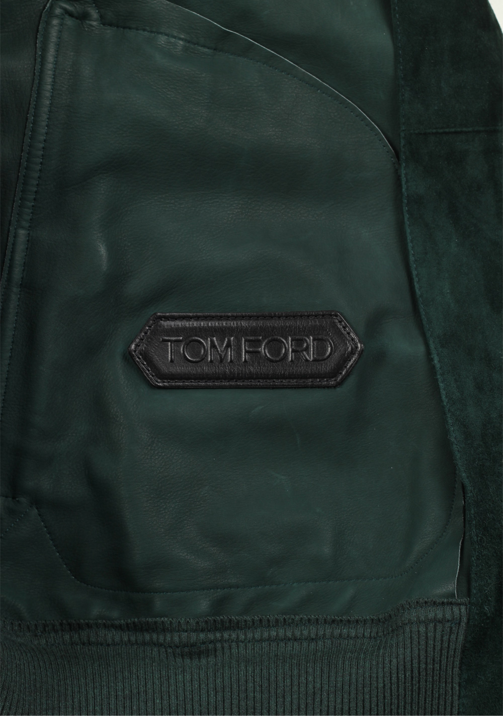 TOM FORD Green  Cashmere Suede Zip Collar Blouson Size 52 / 42R U.S. | Costume Limité