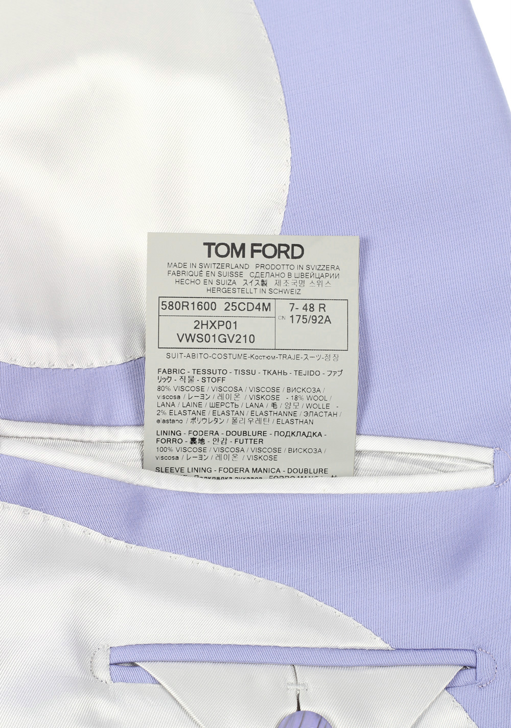 TOM FORD Cooper Lilac Double Breasted Suit Size 54 / 44R U.S. | Costume Limité