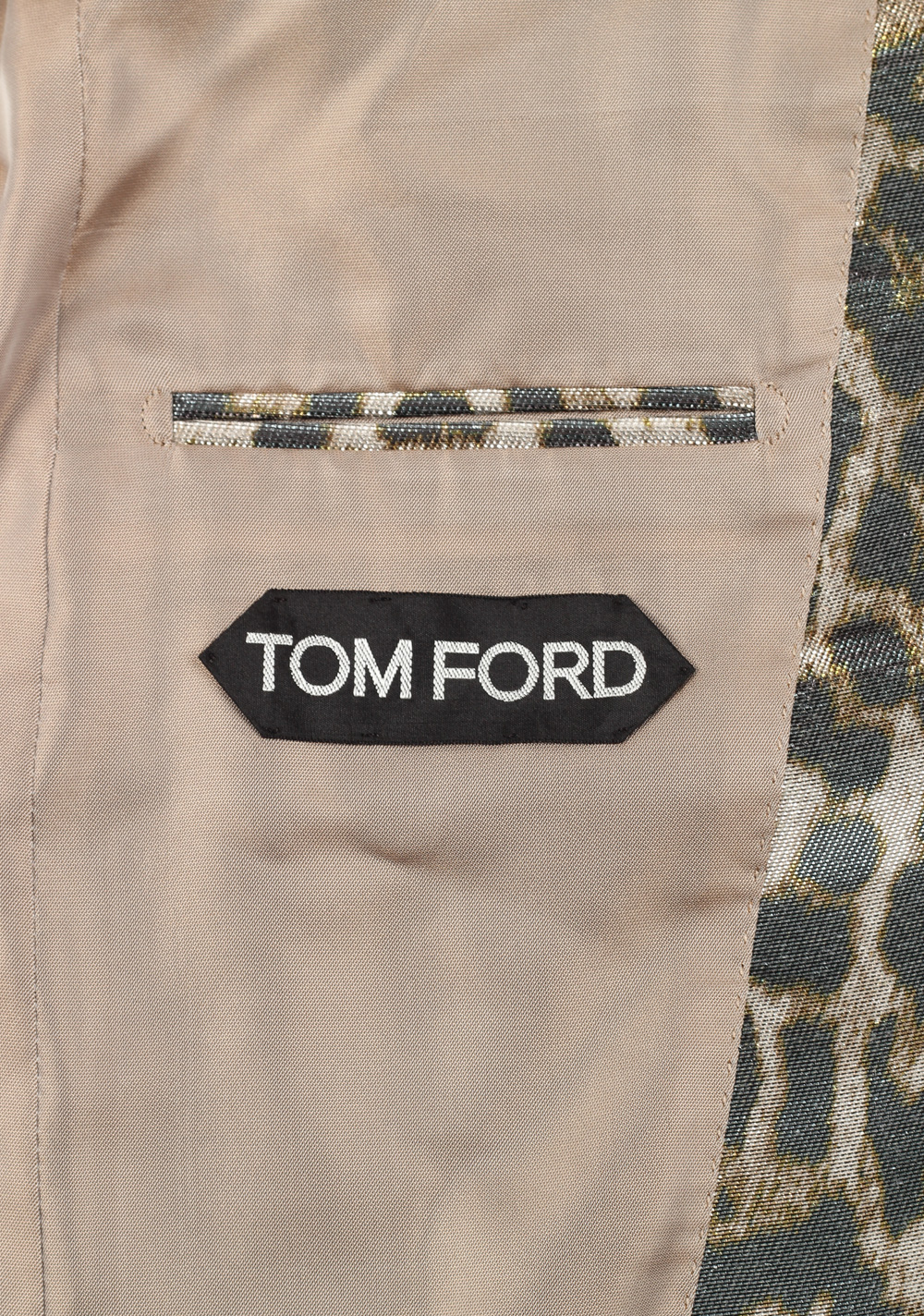 TOM FORD Gold Leopard Atticus Cocktail Dinner Jacket Size 48 / 38R | Costume Limité