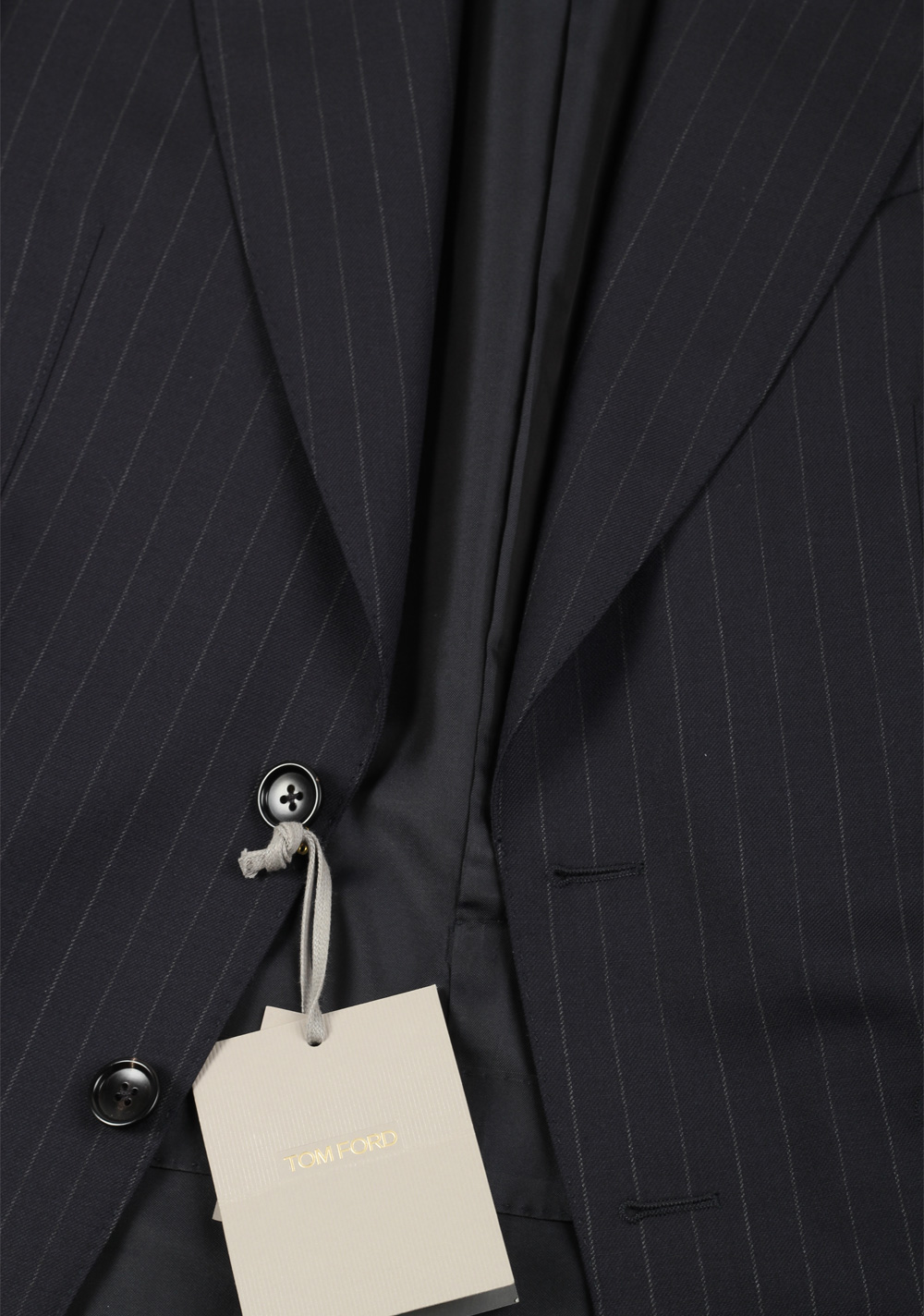 TOM FORD Shelton Striped Navy Blue Suit | Costume Limité