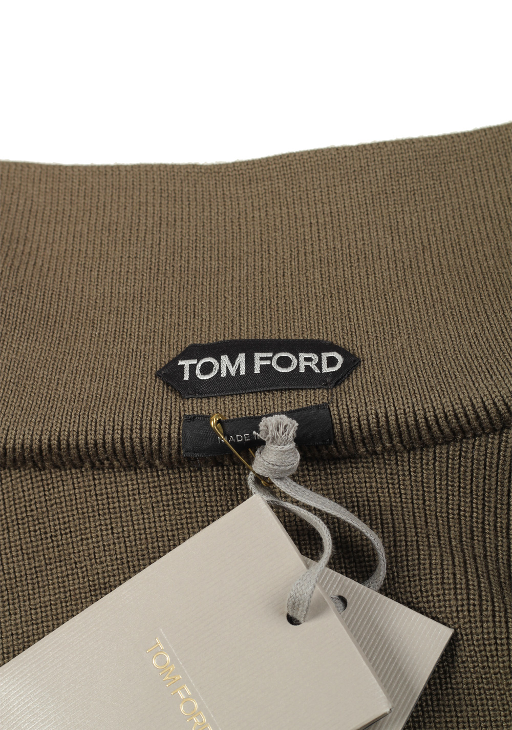 TOM FORD Green Quilted Front Knit | Costume Limité