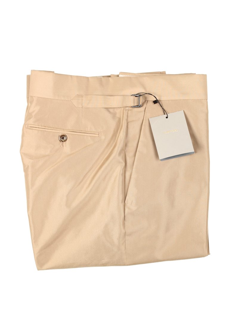 TOM FORD Beige Cotton Blend Trousers Size 56 / 40 U.S. - thumbnail | Costume Limité