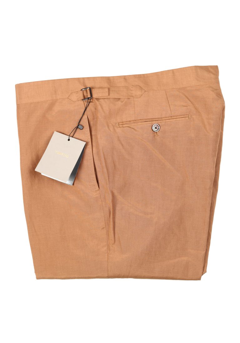 TOM FORD Beige Silk Linen Blend Trousers Size 58 / 42 U.S. - thumbnail | Costume Limité