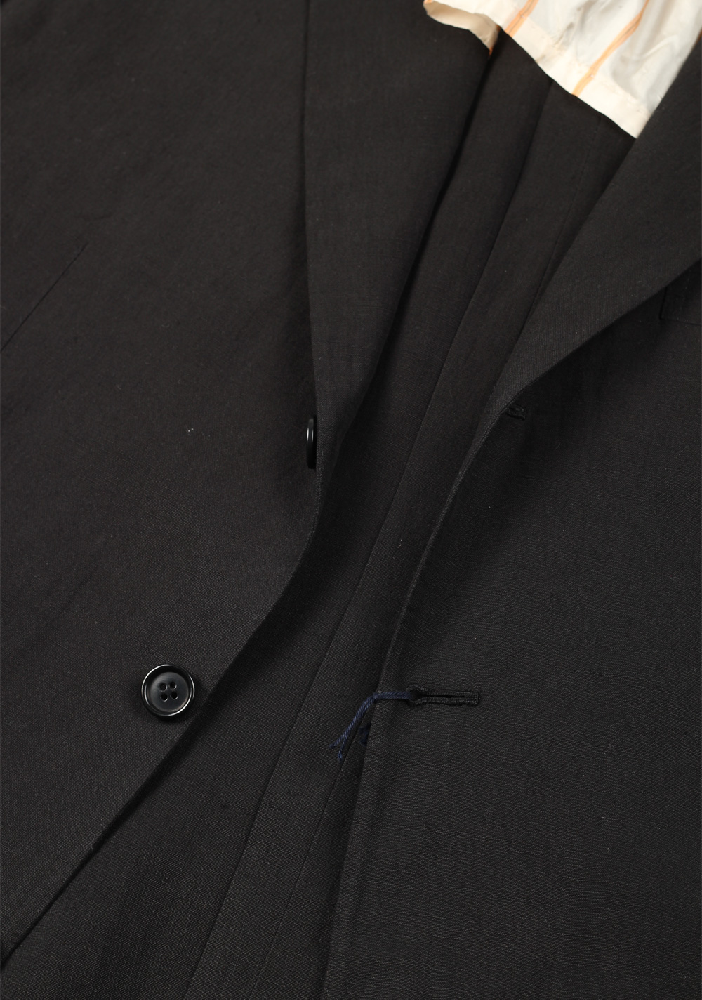 Kiton Black Sport Coat Size 48 / 38R U.S. In Silk Linen | Costume Limité