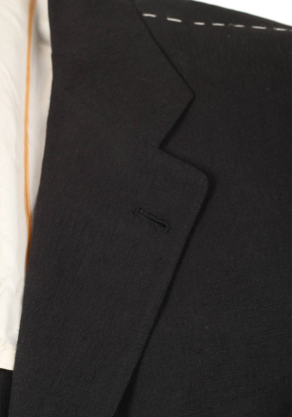 Kiton Black Sport Coat Size 48 / 38R U.S. In Silk Linen | Costume Limité